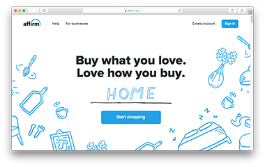 Affirm Website Screenshot